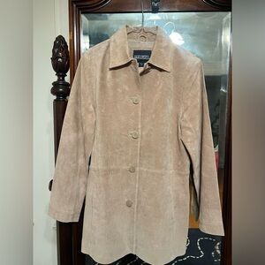 Bernardo Beige Suede coat size M
